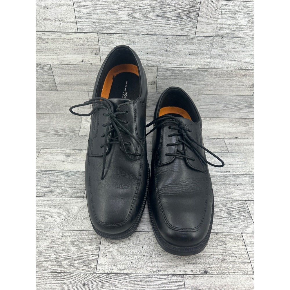 Rockport Men M76575 Waterproof‎ Black Leather Hydro-Shield Oxford Shoes Size 9 M